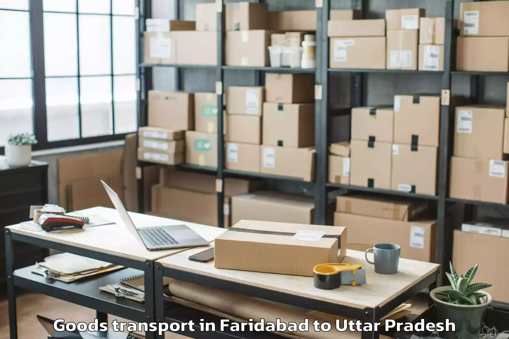 Discover Faridabad to Etmadpur Goods Transport